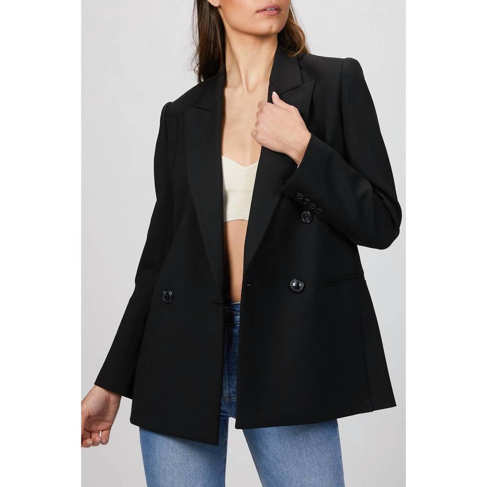 Rebecca Taylor Charcoal Double-Breasted Blazer